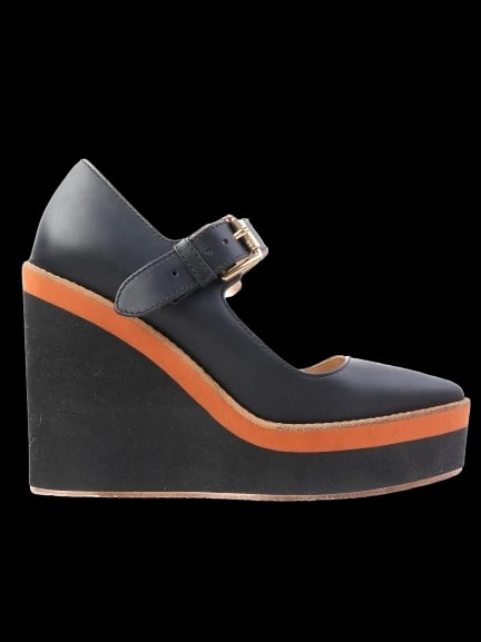 Max Mara Blue Leather Pumps — 1