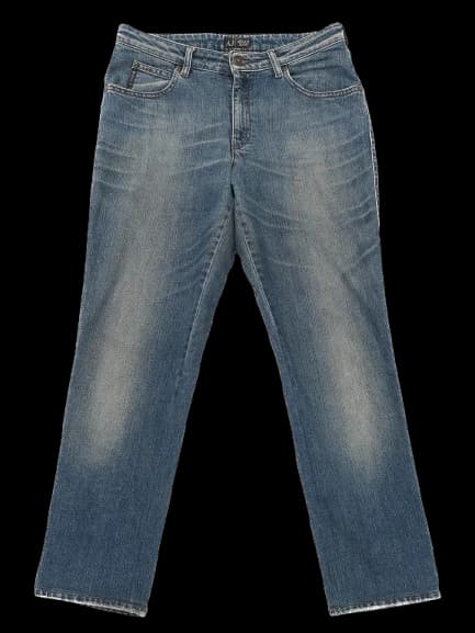 Armani Jeans Blue Cotton Tapered Jeans — photo 1