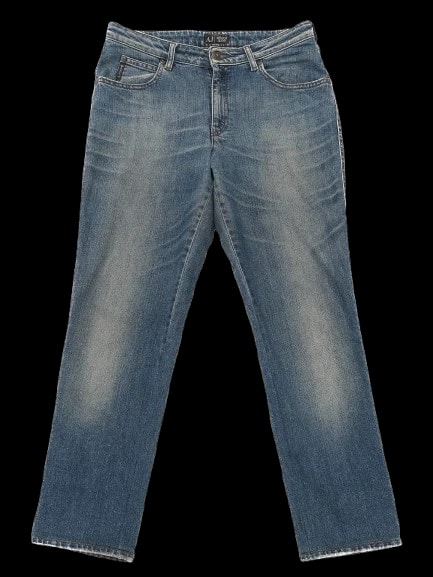 Armani Jeans Blue Cotton Tapered Jeans — 1