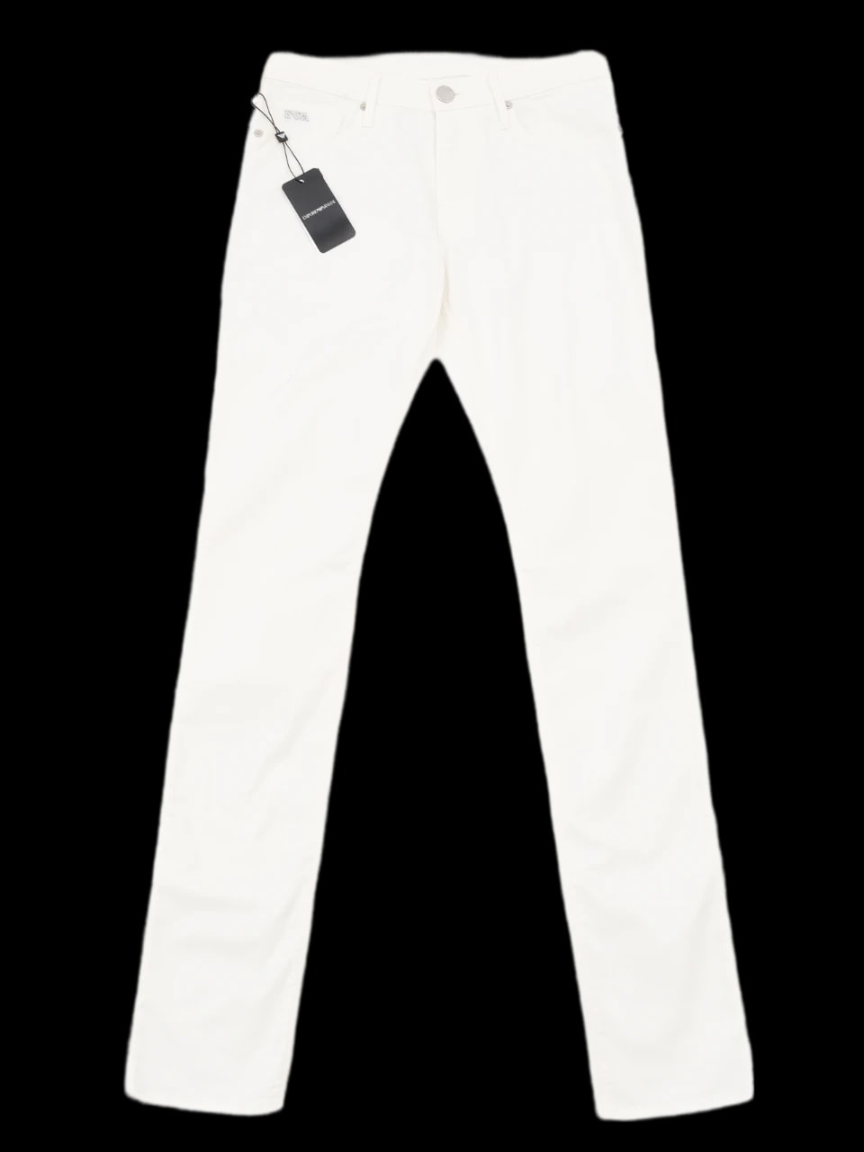 Emporio Armani White Cotton Tapered Jeans — 2