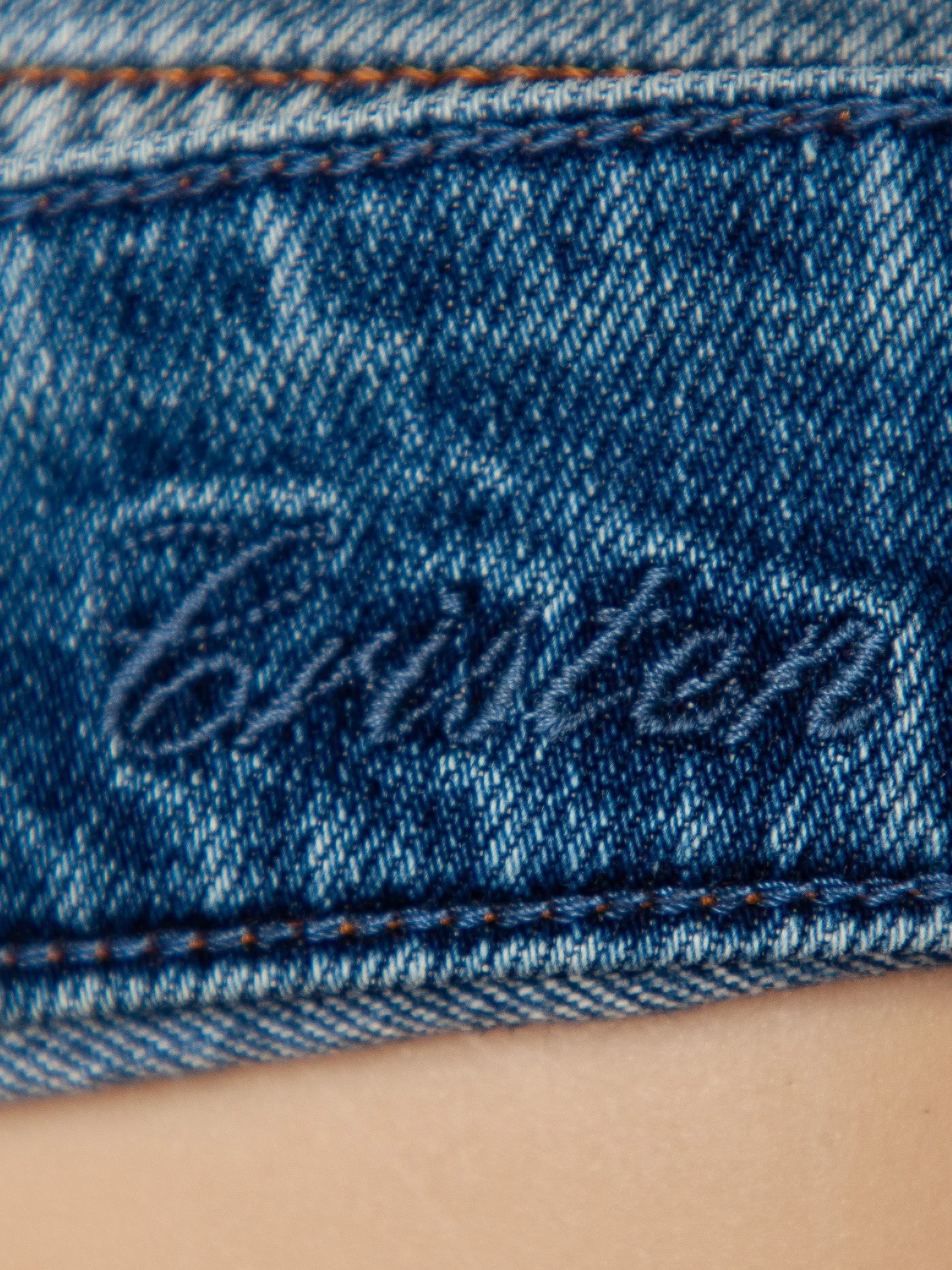 For all 7 mankind Blue Cotton Straight Jeans — 2