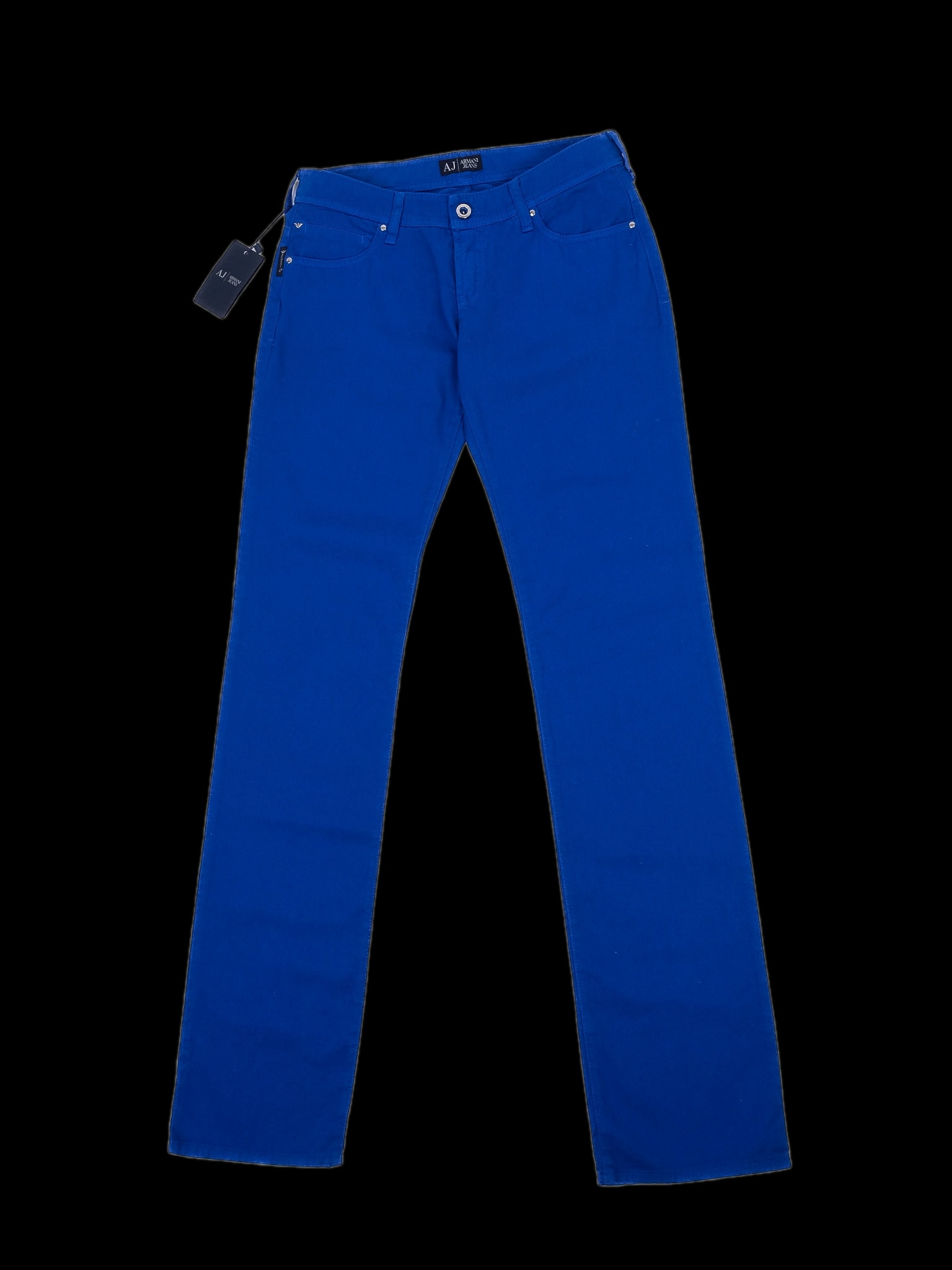 Armani Jeans Blue Cotton Casual Trousers — 1