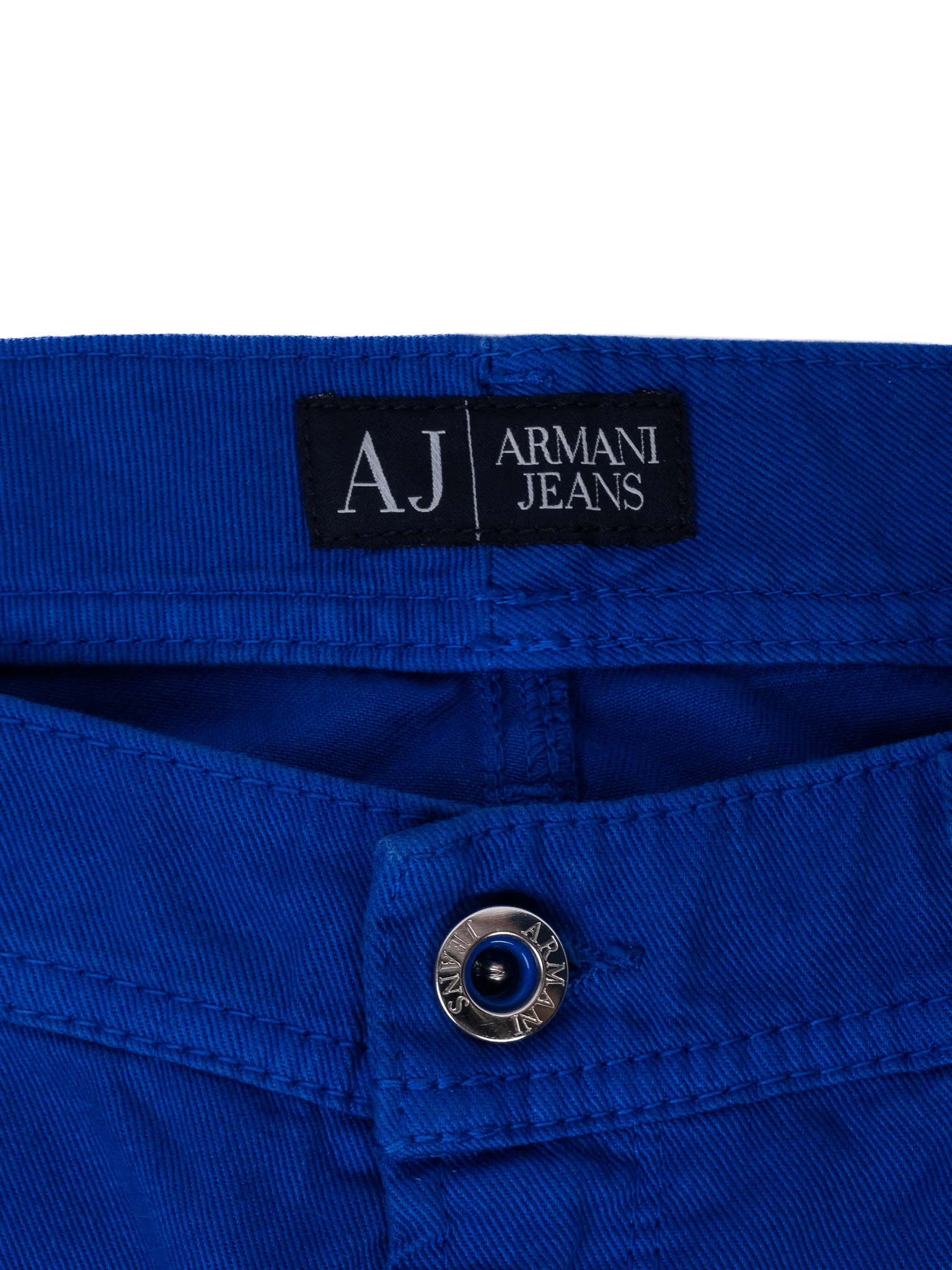 Armani Jeans Blue Cotton Casual Trousers — 2