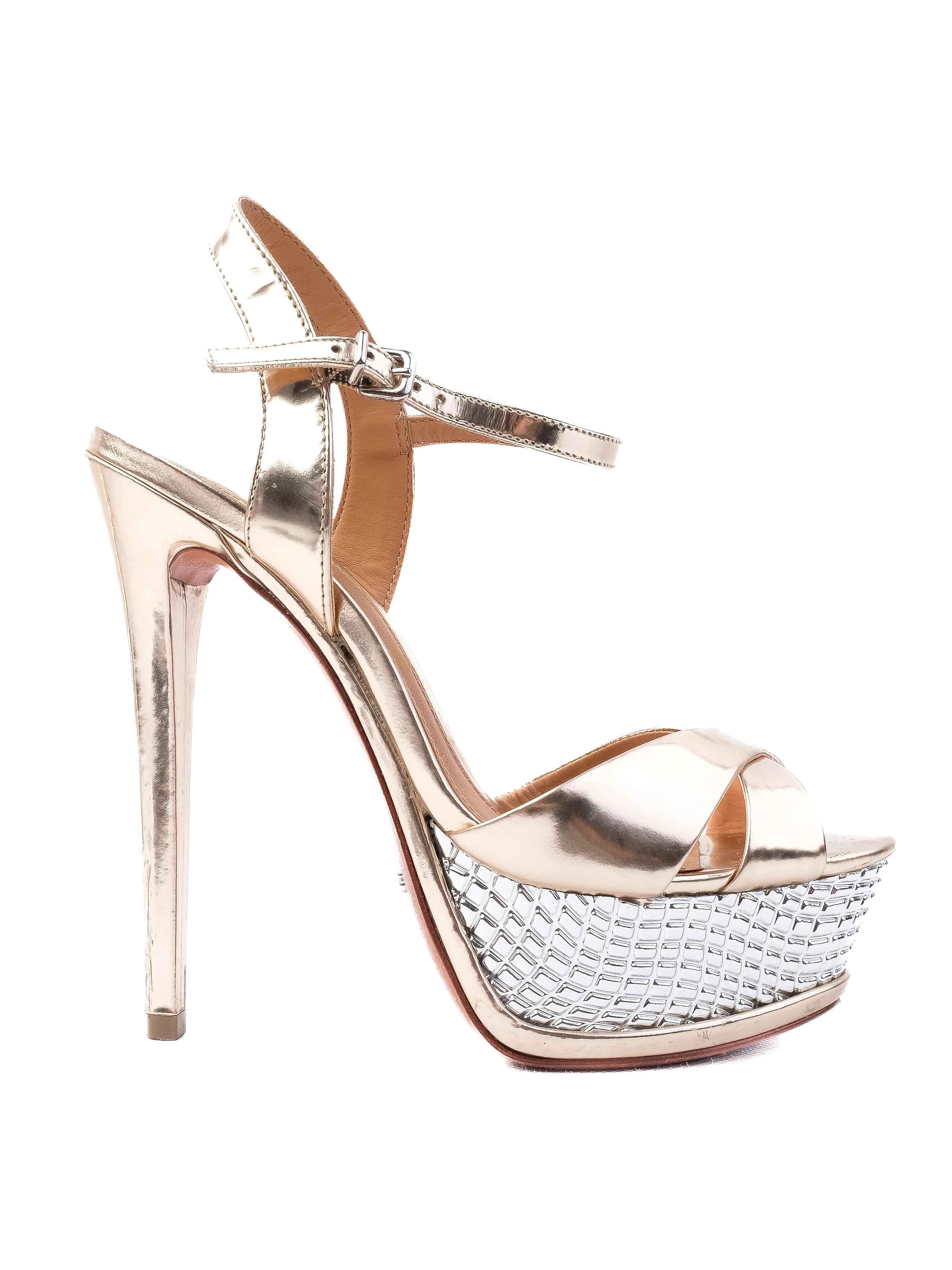 Schutz Yellow Leather High Heel Sandals — 3