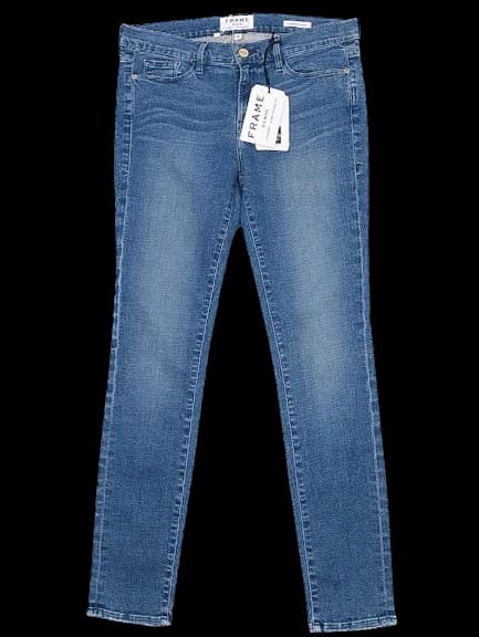 Frame Blue Cotton Skinny Jeans — photo 1