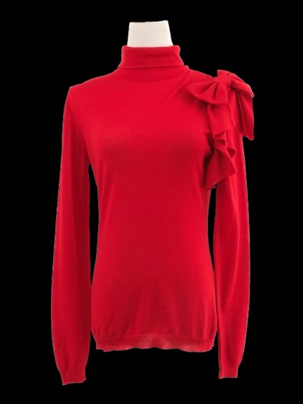 Valentino Red Wool Turtleneck — 1