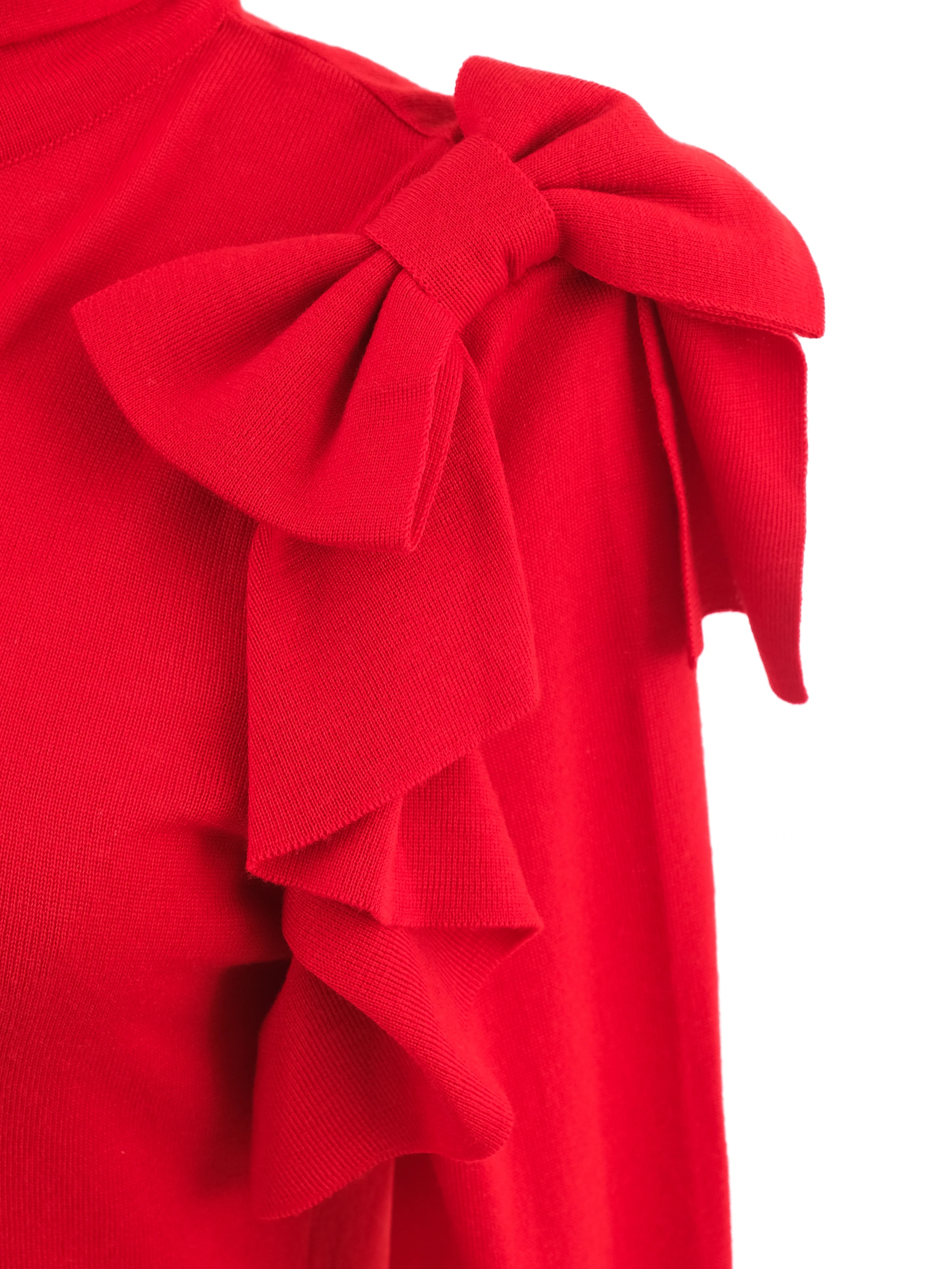 Valentino Red Wool Turtleneck — 3