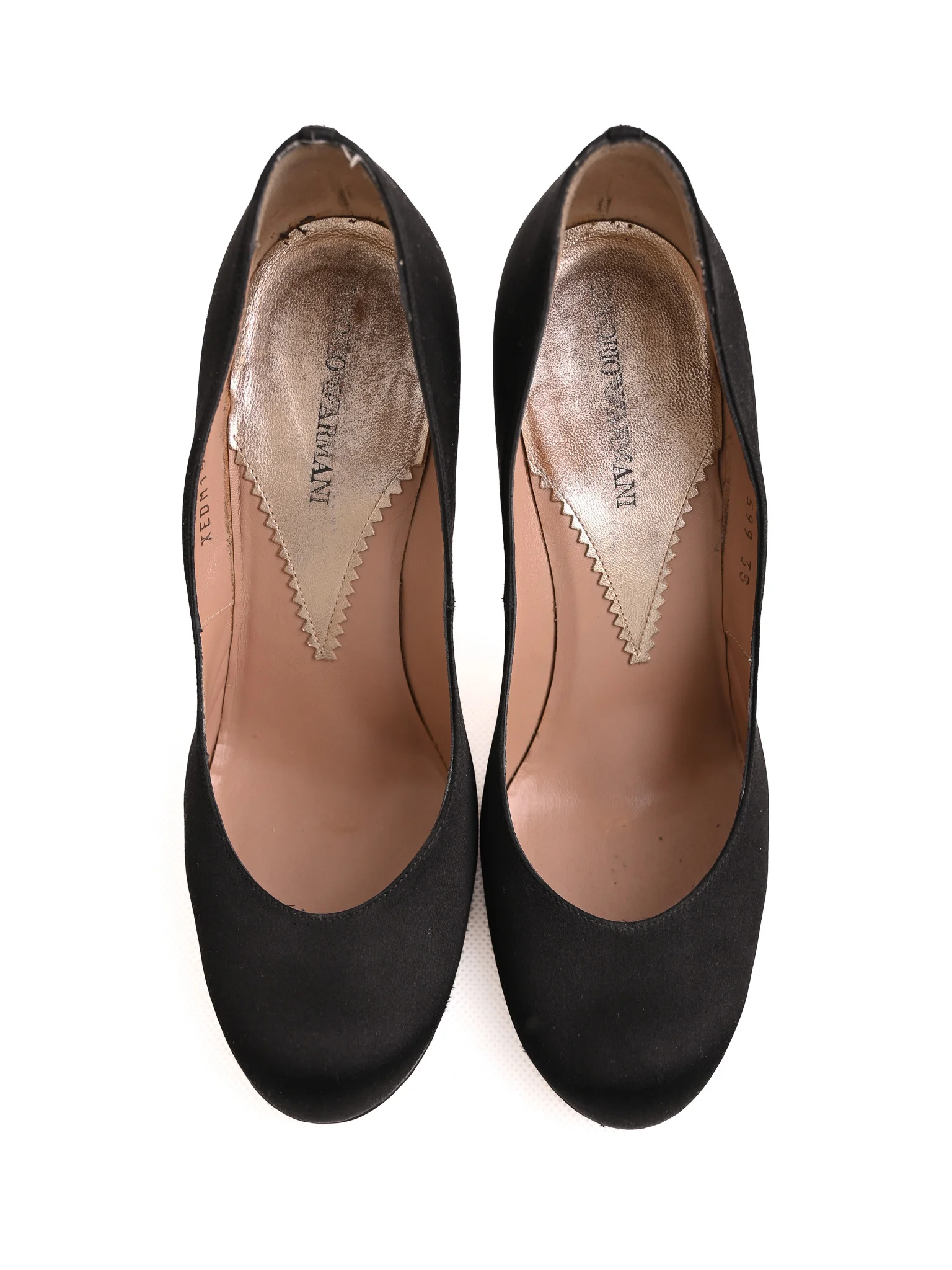 Emporio Armani Black Leather High Heel Pumps — 3