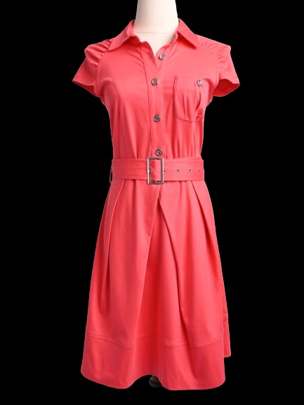 Pinko Red Cotton Casual Dress — 1