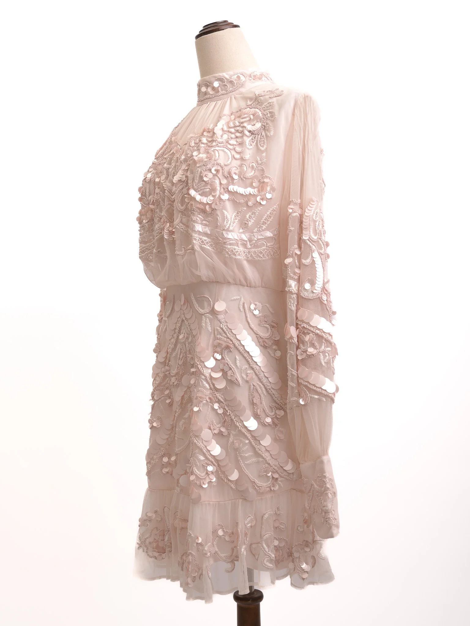 Karen Millen Pink Nylon Long Sleeve Dress — 2