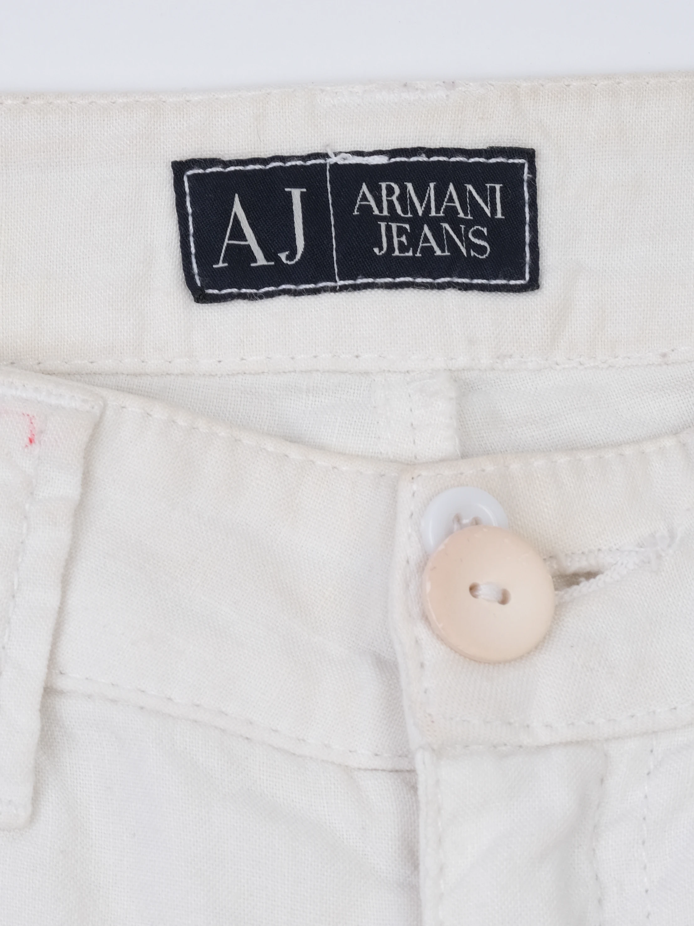 Armani Jeans White Cotton Trousers — 3