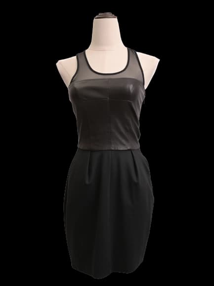 Elizabeth and James Black Nylon Mini Dress — photo 1