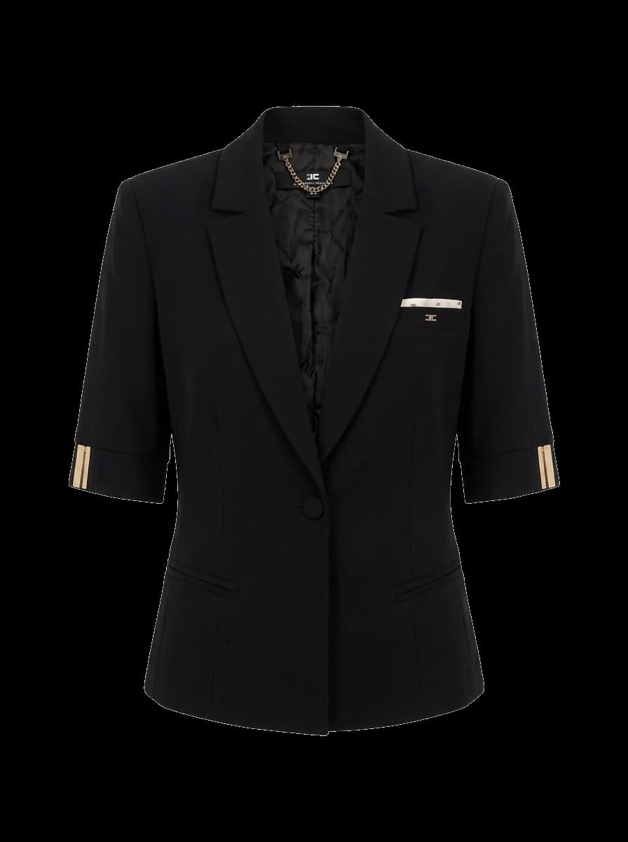 Elisabetta Franchi Black Polyester Blazer — photo 1