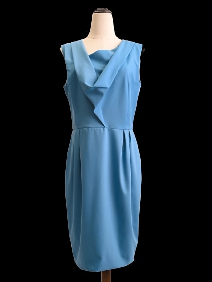 BGN First Blue Polyester Sleeveless Dress — 1