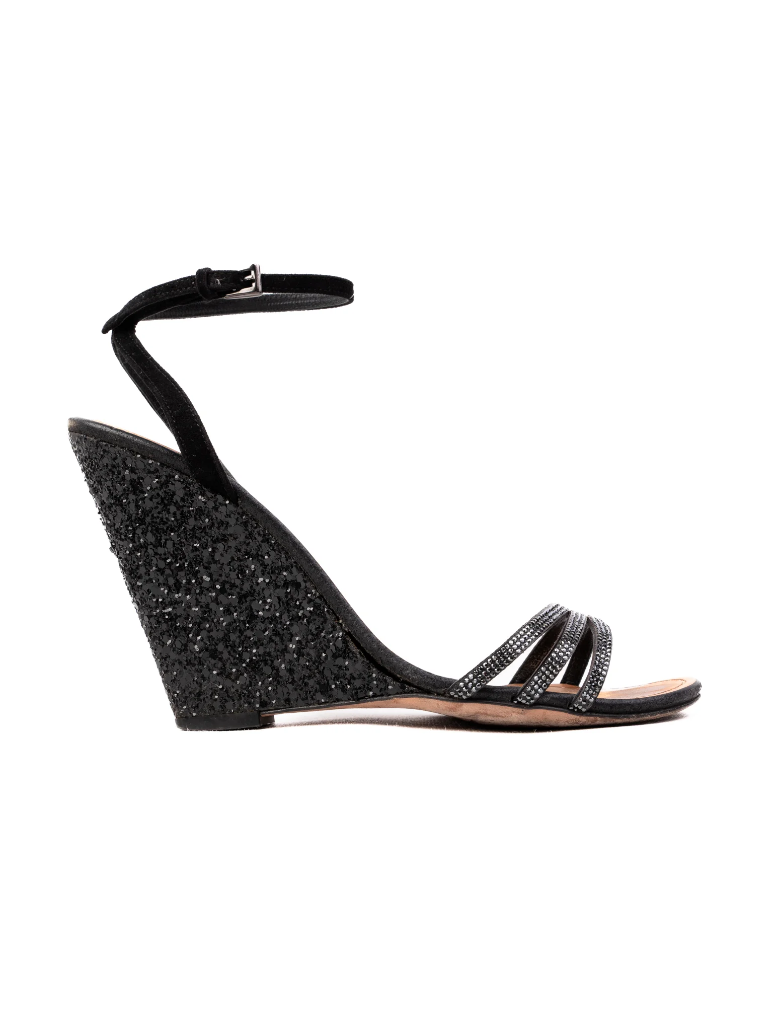 Sebastian Black Leather Platform Sandals — 3