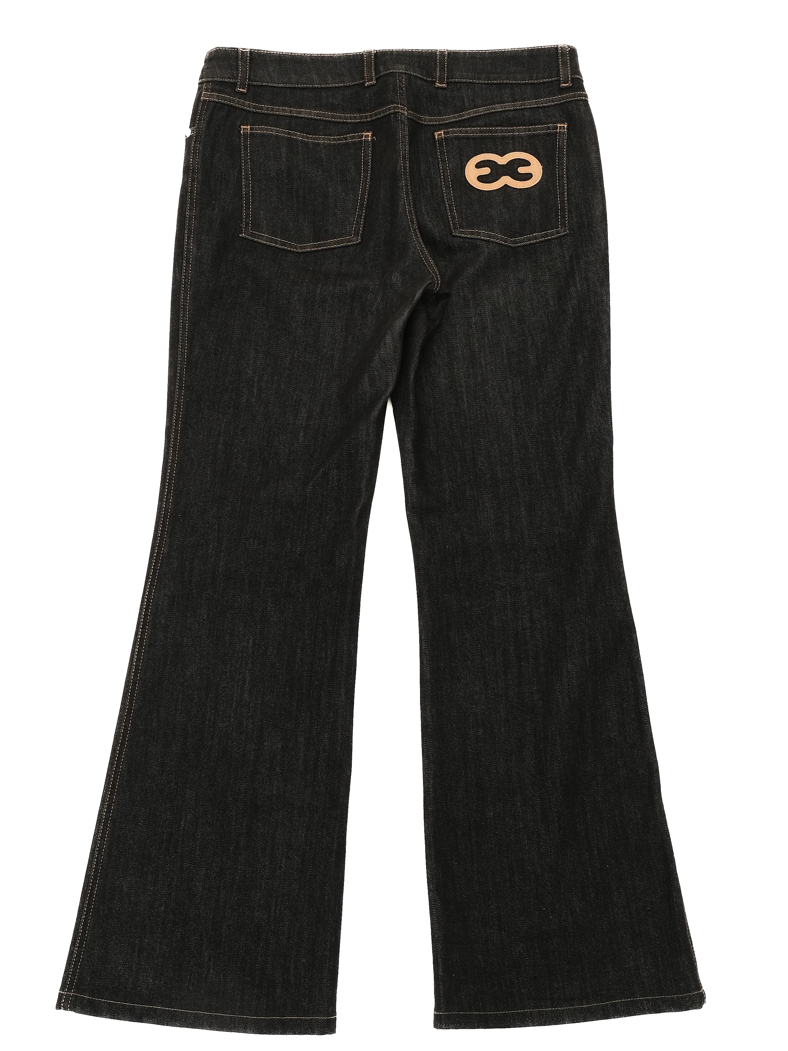 Escada Black Cotton Straight Jeans — 3