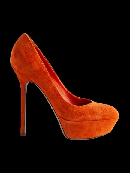 Sergio Rossi Orange Genuine suede High Heel Pumps — photo 1