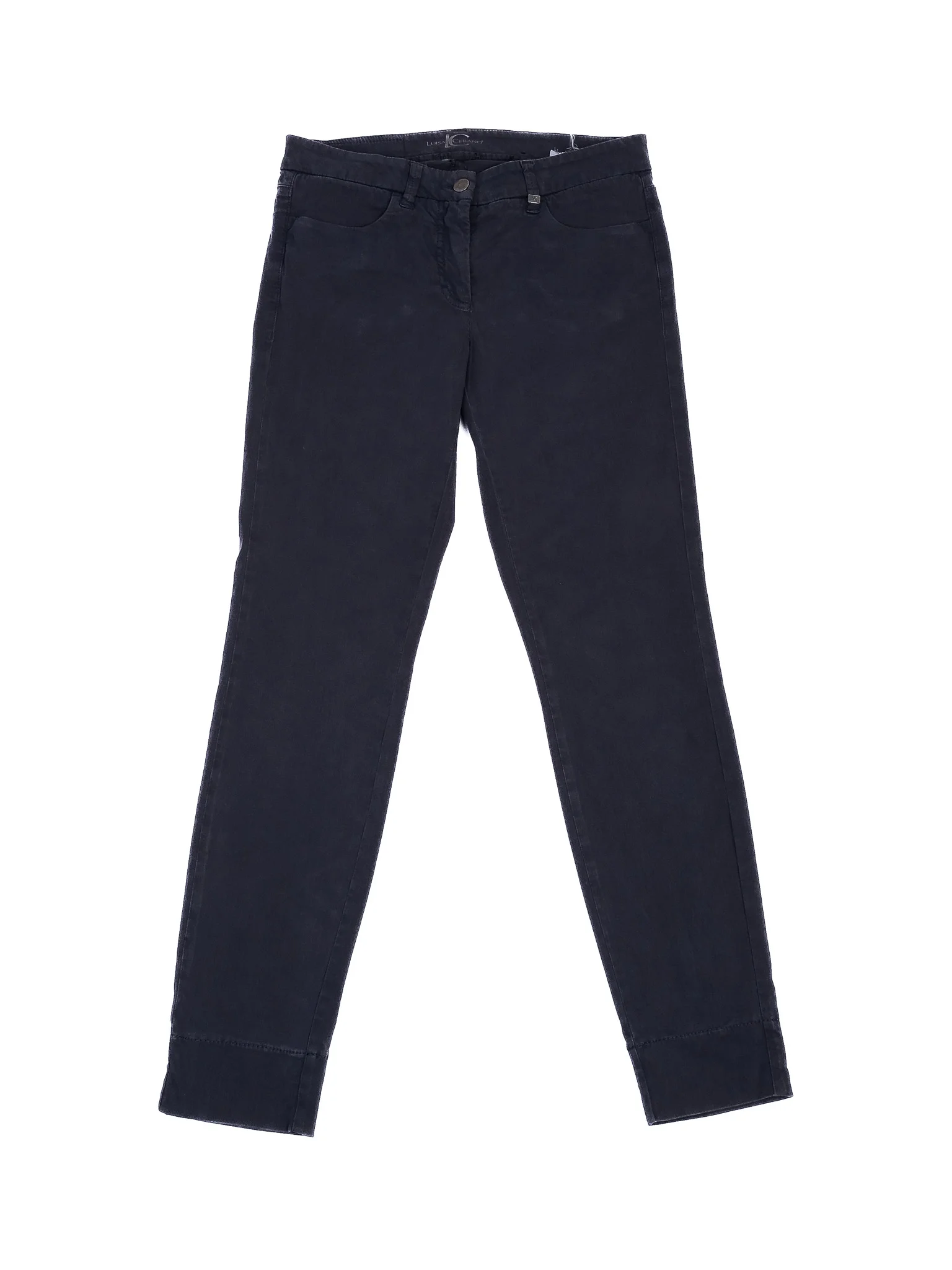 Luisa Cerano Gray Cotton Casual Trousers — 2