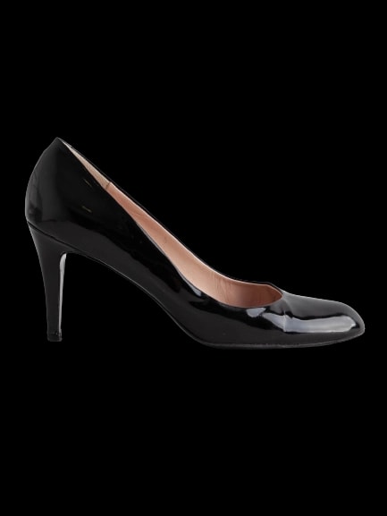 L.K.Bennett Black Leather Low Heel Pumps — 1