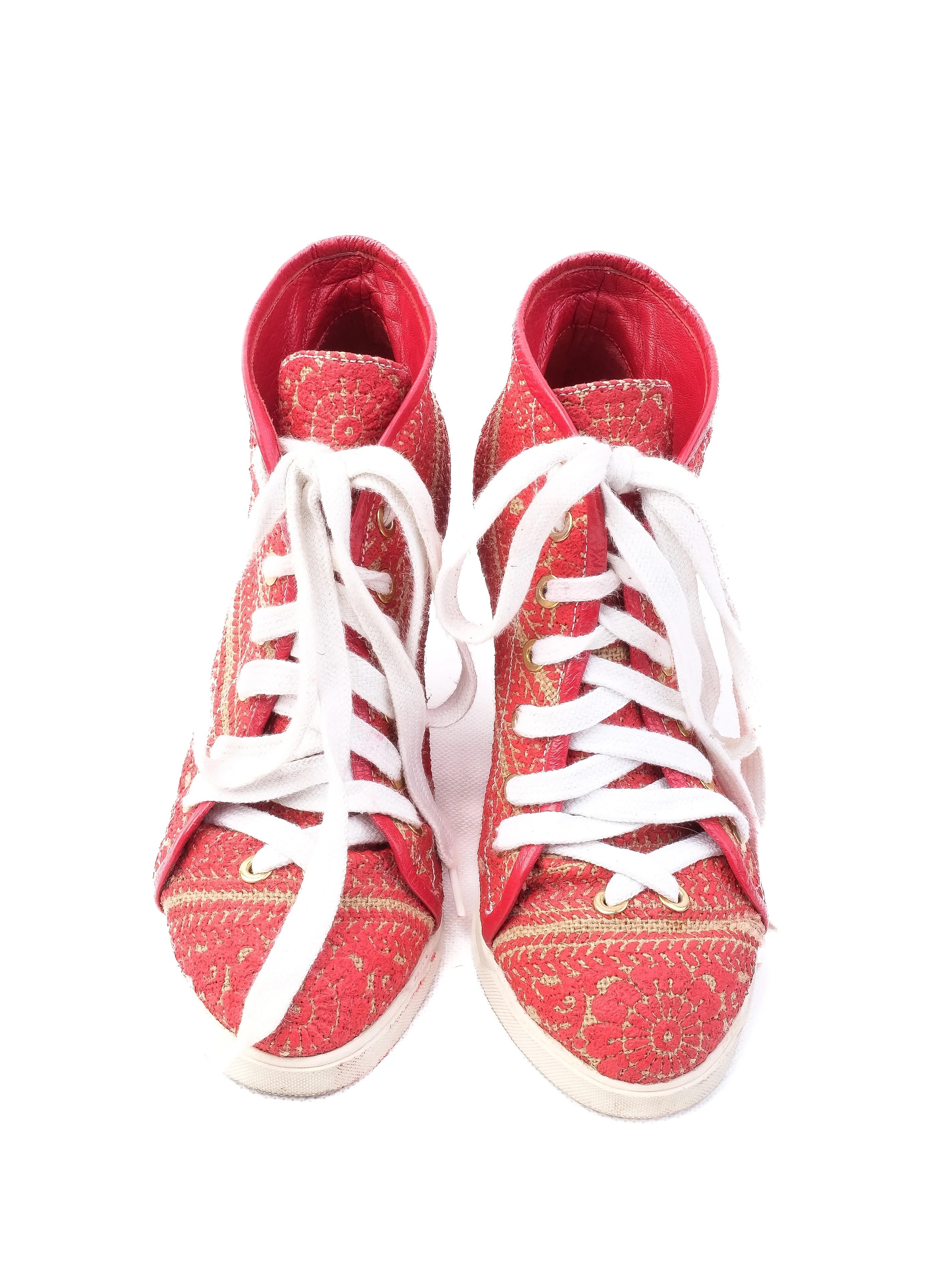 Judari Red Canvas Sneakers — 2