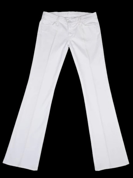 For all 7 mankind White Cotton Trousers — 1