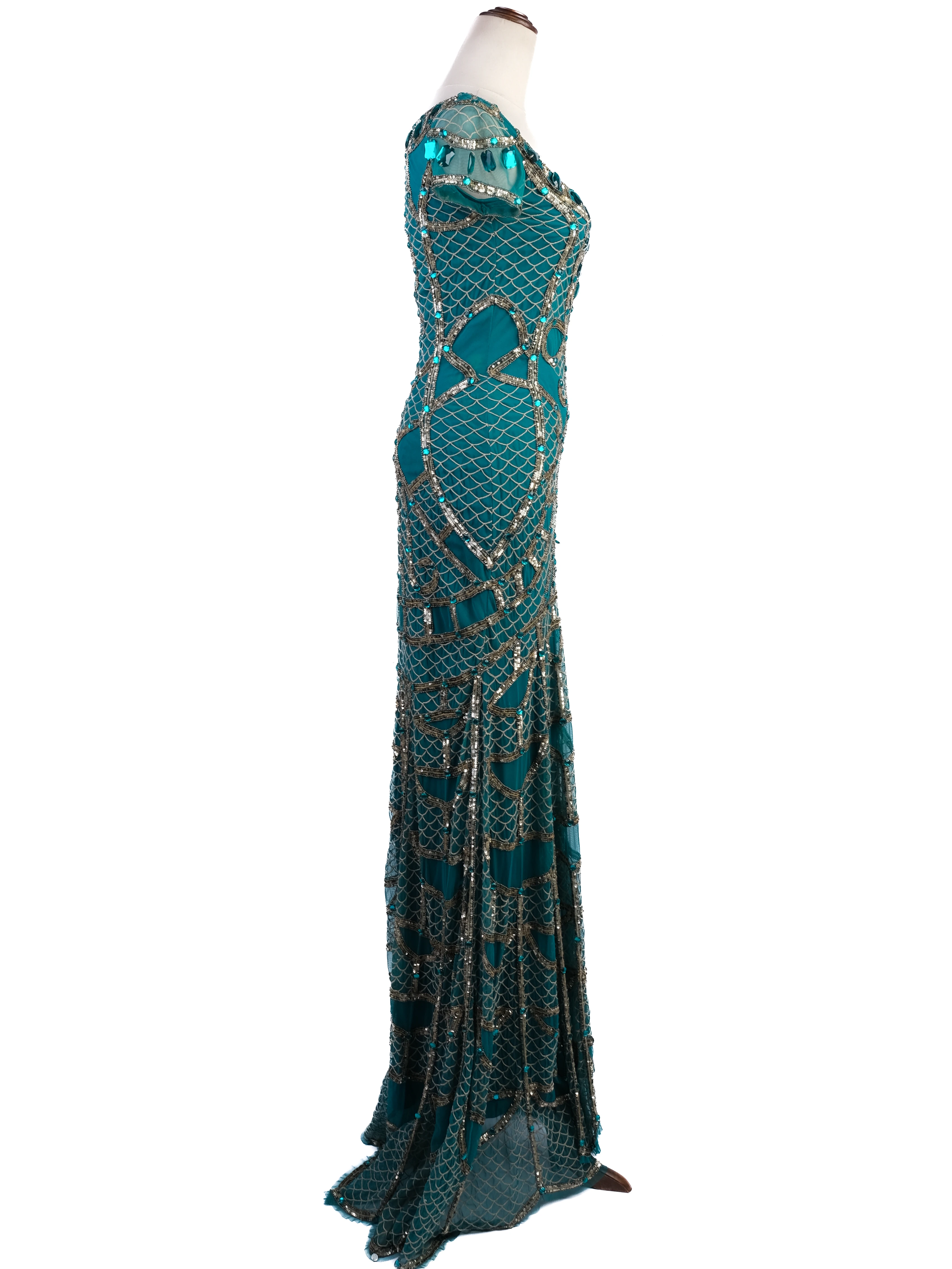 Temperley London Green Nylon Evening — 2
