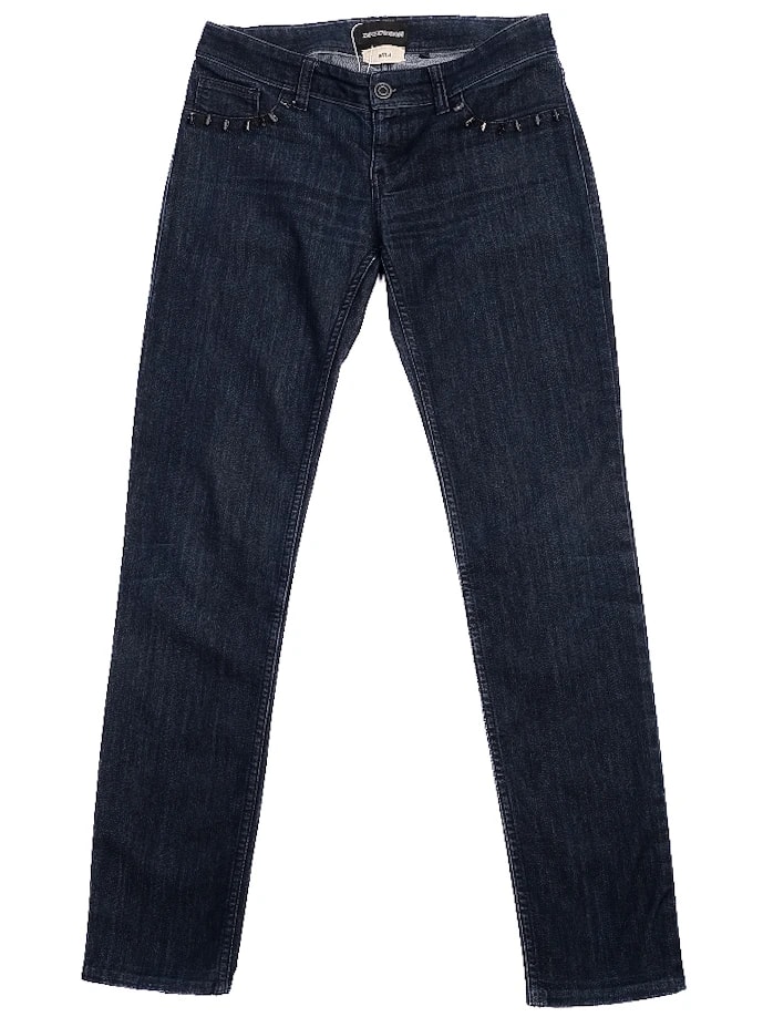 Emporio Armani Blue Cotton Straight Jeans — 2