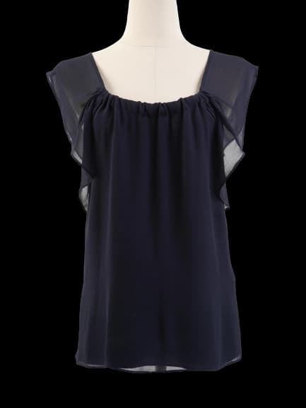 Armani Exchange Blue Silk Top — photo 1