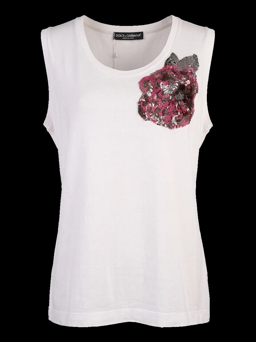Dolce Gabbana White Polyester Top — photo 1
