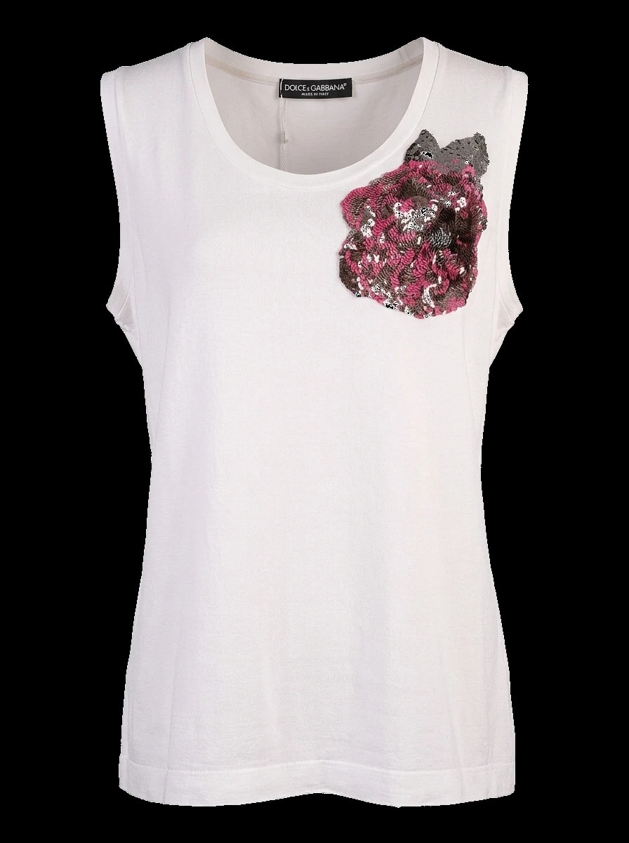 Dolce Gabbana White Polyester Top — 1