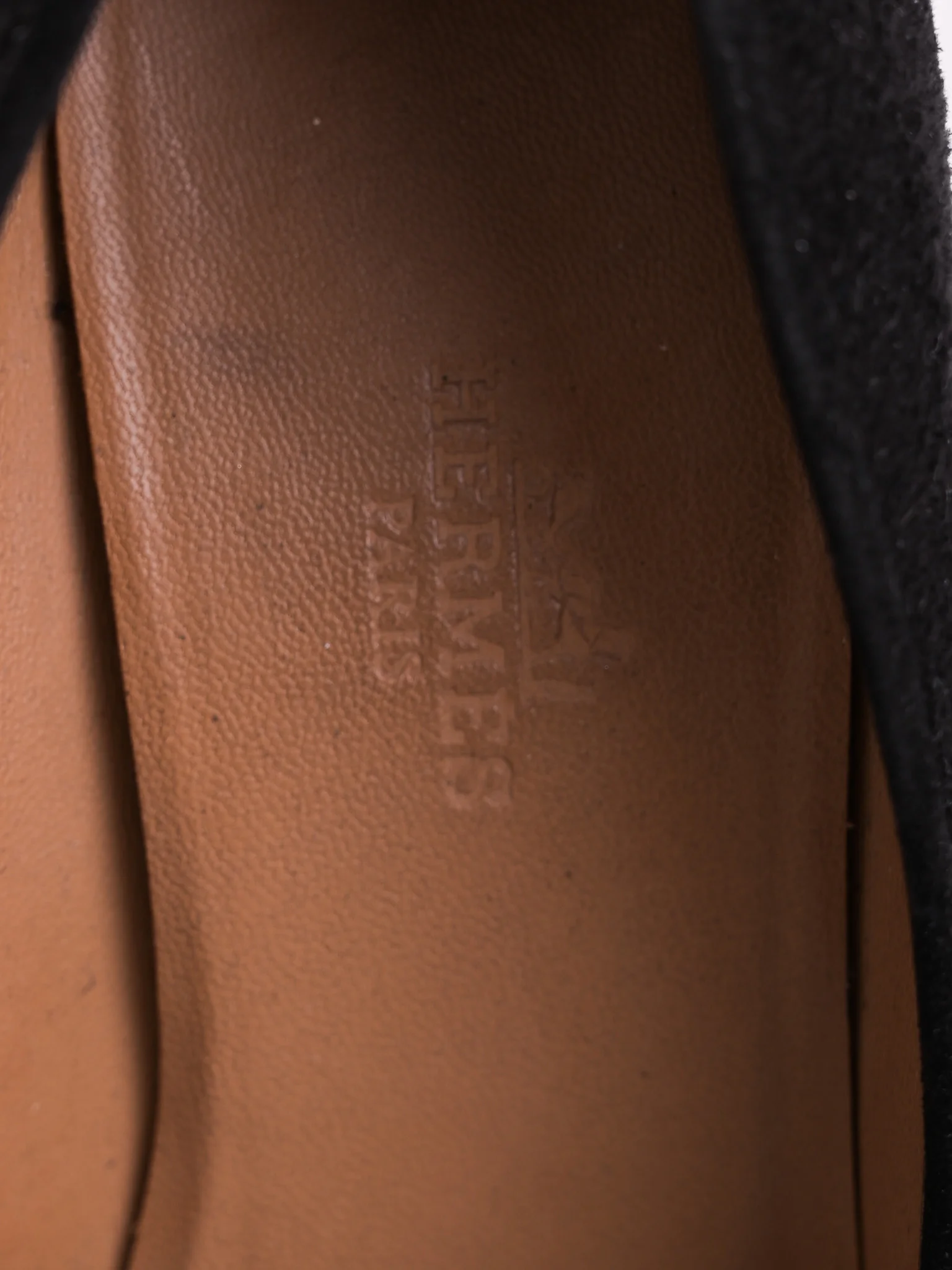 Hermes Black Genuine suede Mid Heel Pumps — 3