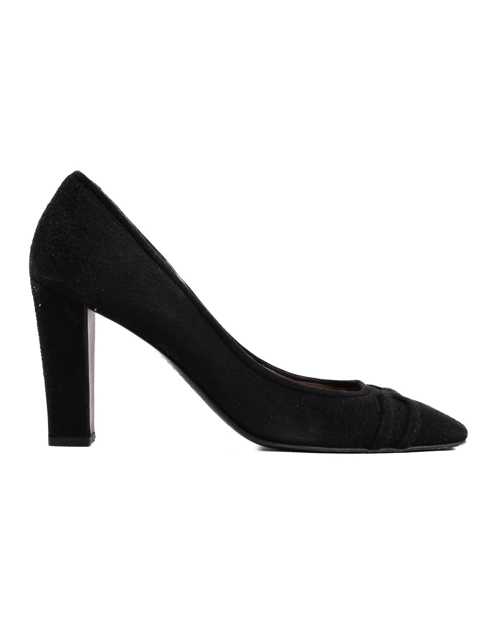 Hermes Black Genuine suede Mid Heel Pumps — 2