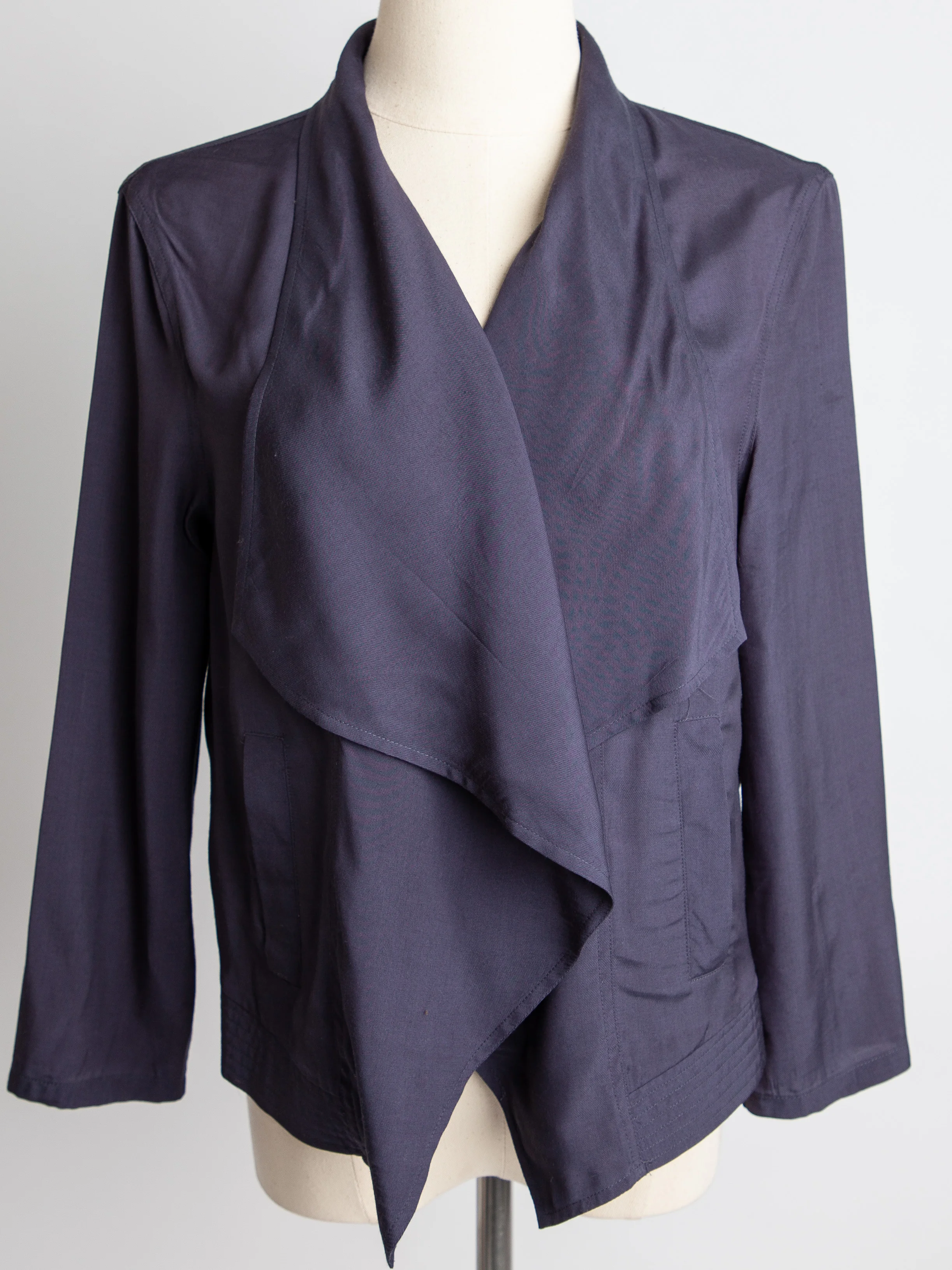 DKNY Blue Viscose Blazer — 3