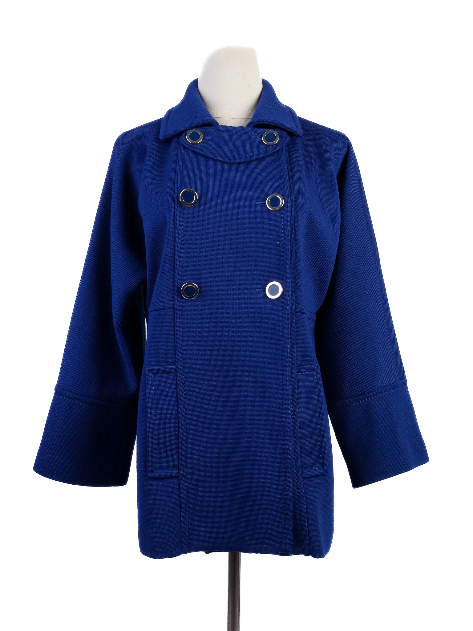 Luisa Spagnoli Blue Wool Coat — 3