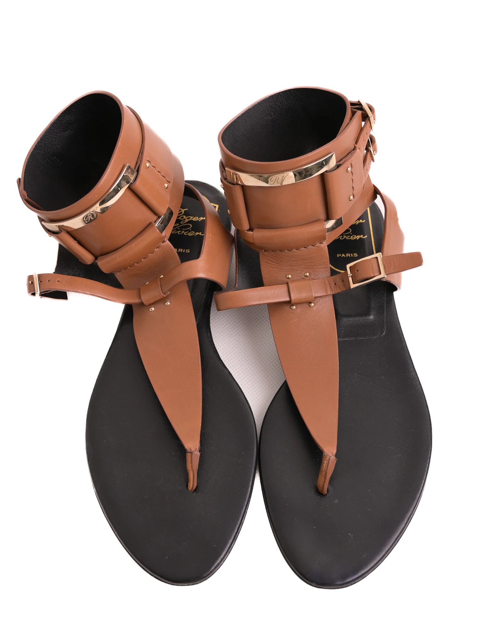 Roger Vivier Orange Leather Sandals — 2