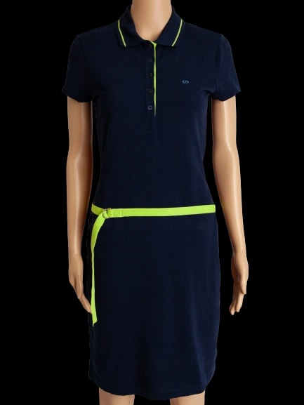 Escada Blue Cotton Casual Dress — 1