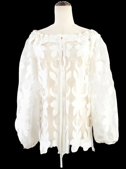 Anne Fontaine White Polyester Blouse — 1