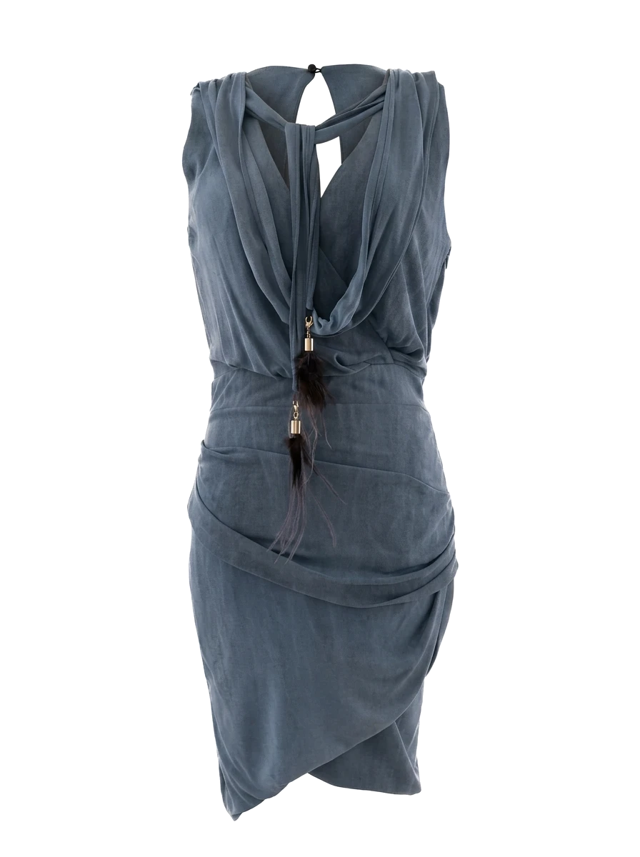 Elisabetta Franchi Blue Viscose Cocktail Dress — 1