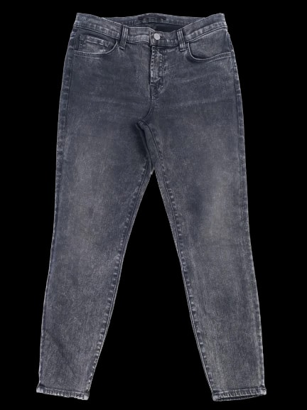 J Brand Gray Cotton Mom Jeans — 1