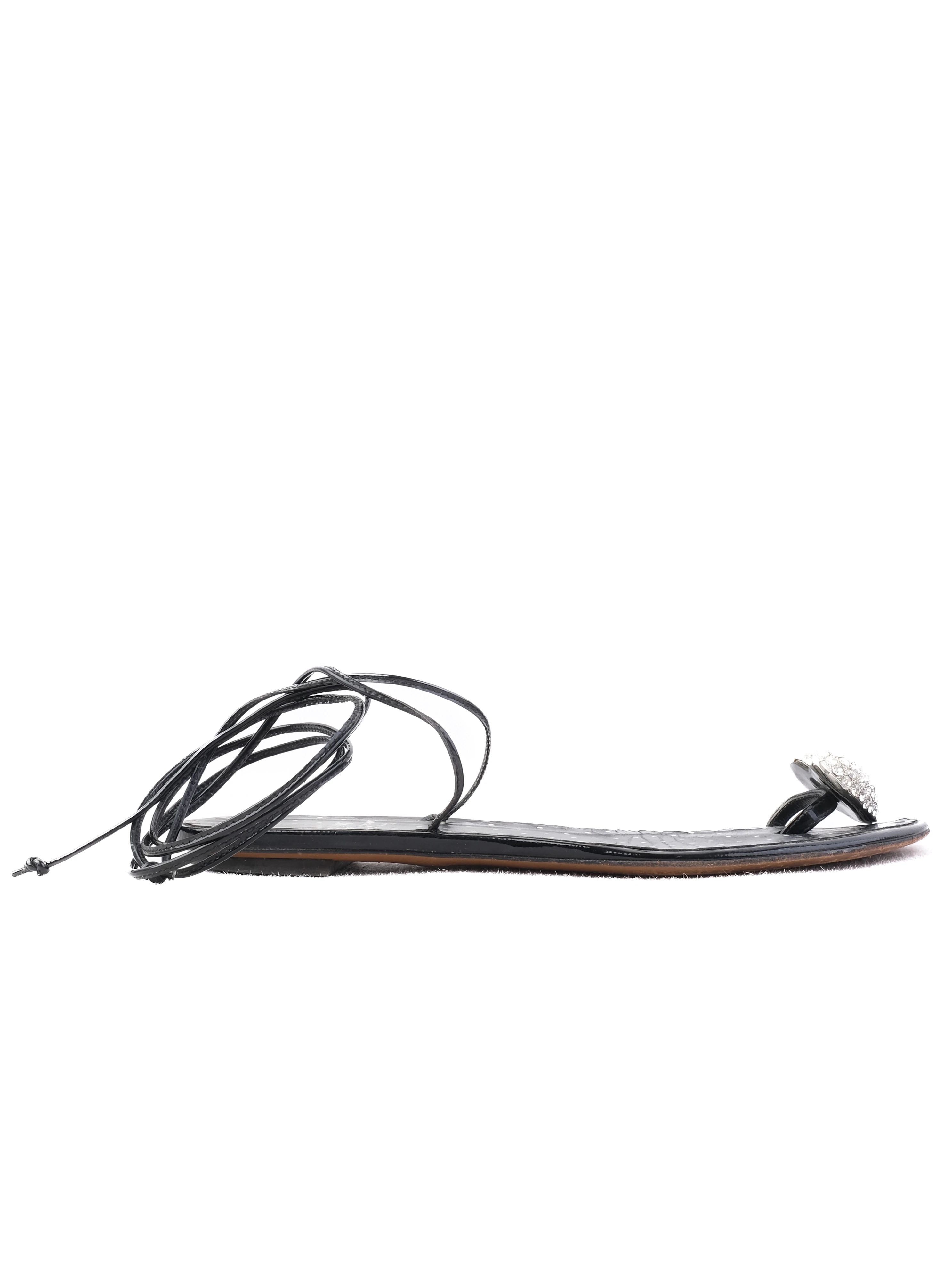 Moschino Black Leather Slides — 2