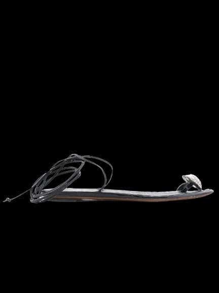 Moschino Black Leather Slides — photo 1