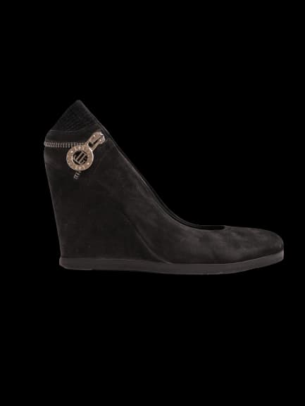 Easy by Loriblu Black Genuine suede Platform Sandals — photo 1