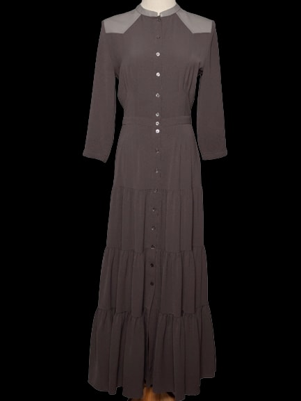 Like Yana Gray Viscose Dress — 1