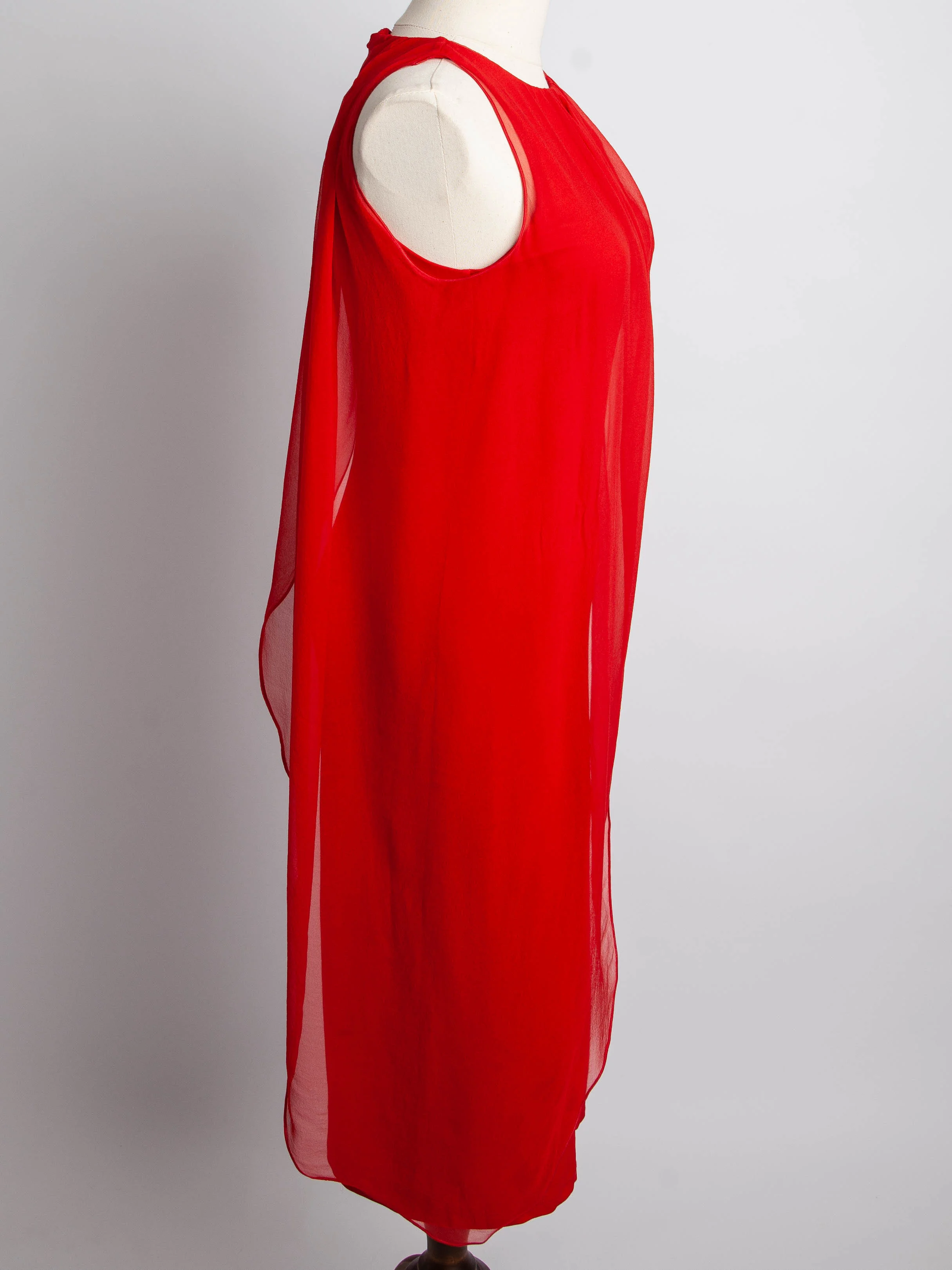 Max Mara Red Polyester Sleeveless Dress — 3
