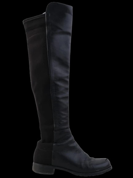 Stuart Weitzman Black Leather Boots — 1