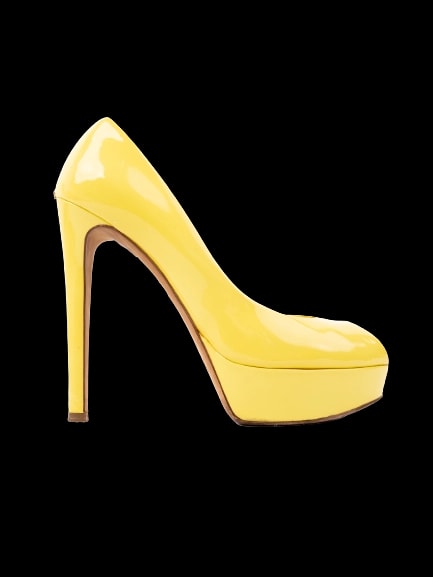 Dior Yellow Leather High Heel Pumps — 1