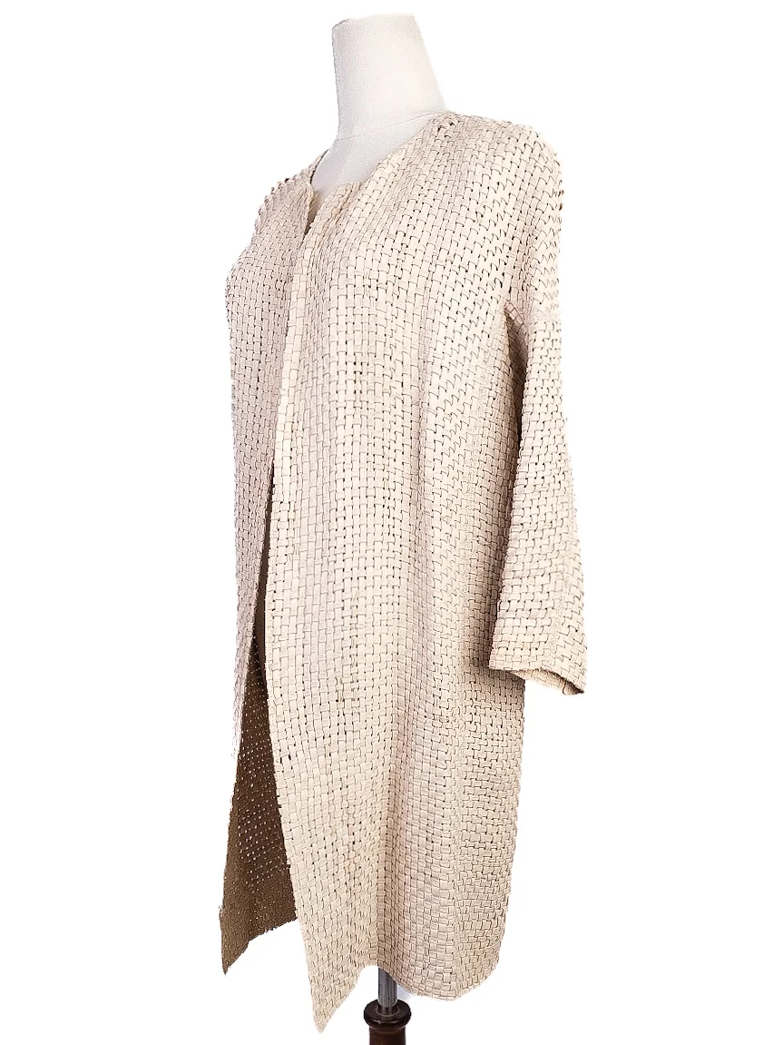 Kaufmanfranco White Leather Coat — 2