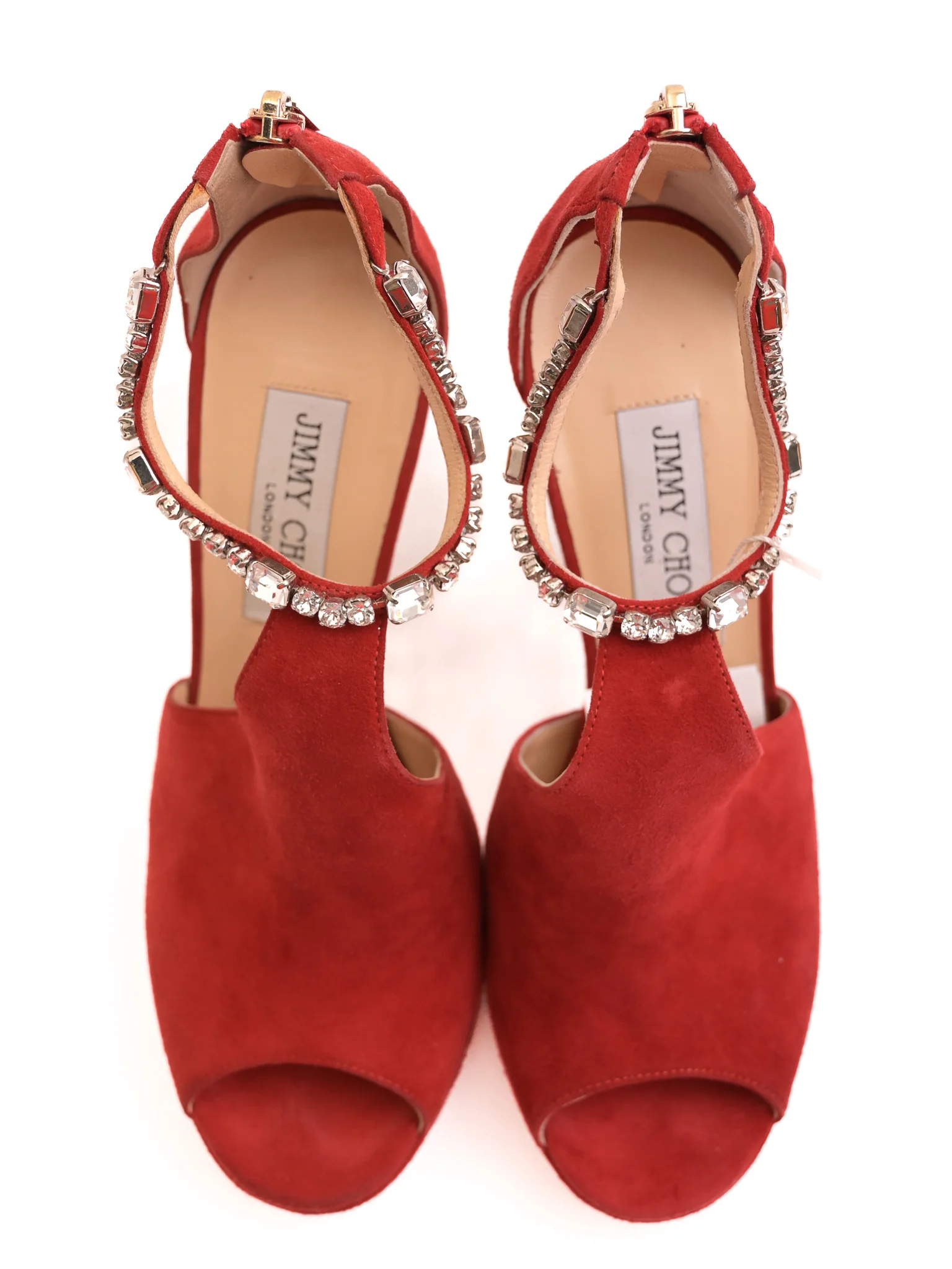 Jimmy Choo Red Genuine suede High Heel Sandals — 2