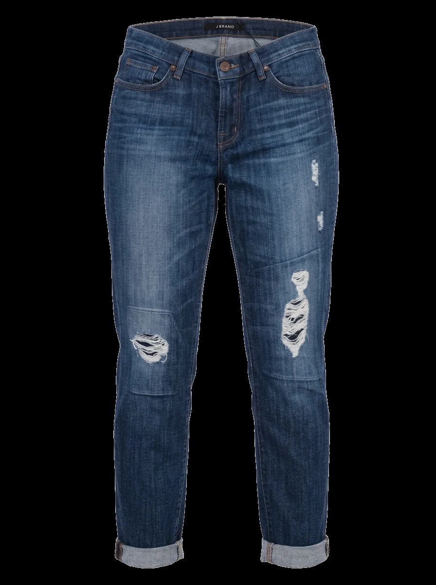 J Brand Blue Cotton Mom Jeans — 1