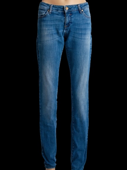 Hugo Boss Blue Cotton Skinny Jeans — 1
